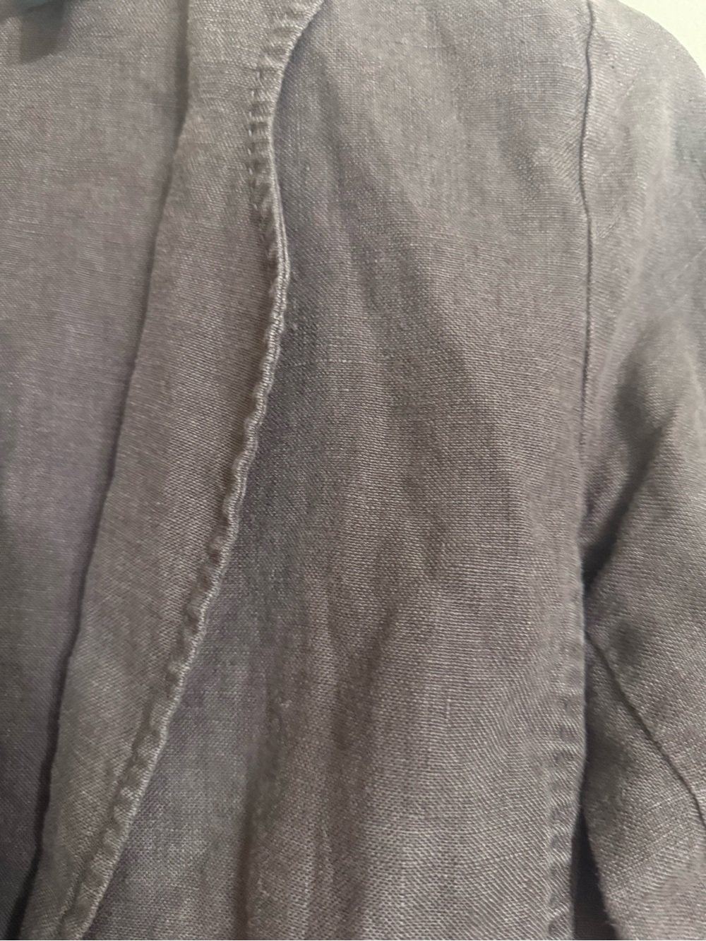 Eileen Fisher Small P 100% Irish Linen Crinkle Pant Suit Lagenlook Artsy Boho - Picture 3 of 9